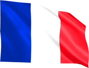 French National Flag Waving PNG image