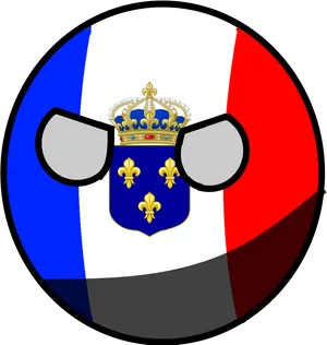 French Royal Creston Tricolor Ball.png PNG image
