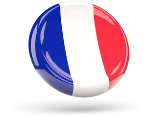 French Tricolor Ball Shiny Reflection PNG image
