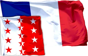 French Valais Flag Fusion PNG image