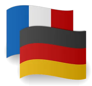 Frenchand German Flags Icon PNG image