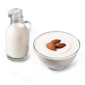 Fresh Almond Milk Preparation Png Odg PNG image