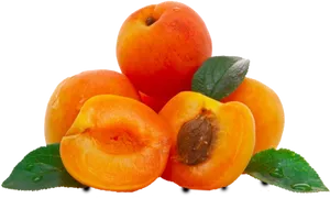 Fresh Apricotsand Halves PNG image