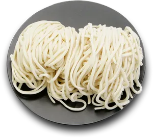 Fresh Asian Noodleson Plate PNG image