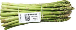 Fresh Asparagus Bundlewith Label PNG