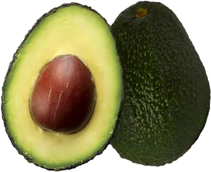 Fresh Avocado Halfand Whole PNG image