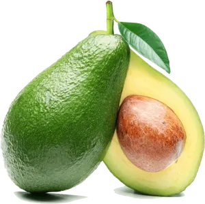 Fresh Avocado Halfand Whole PNG image