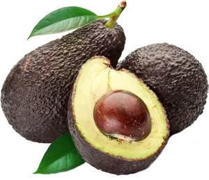 Fresh Avocado Halved With Seed PNG image