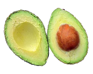 Fresh Avocado Halves PNG image