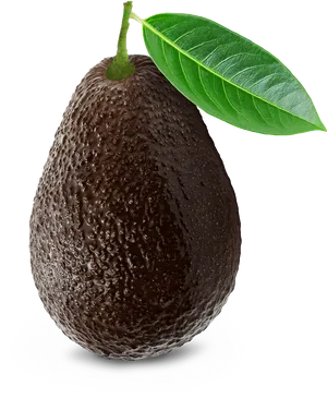 Fresh Avocadowith Leaf PNG image