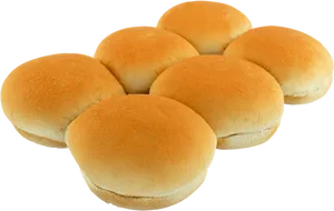 Fresh Baked Burger Buns Black Background PNG image