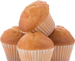 Fresh Baked Muffins Stacked PNG image
