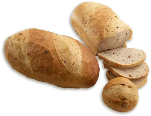 Fresh Baked Rosemary Bread Loaves PNG image