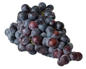 Fresh Black Grapes Cluster PNG image