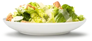 Fresh Caesar Salad Bowl PNG image