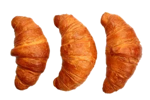 Fresh Croissants Isolated Background PNG
