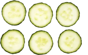 Fresh Cucumber Slices Transparent Background PNG image