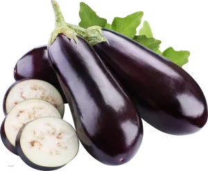 Fresh Eggplantand Slices P N G PNG image