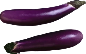 Fresh Eggplants Isolated PNG image