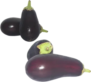 Fresh Eggplants Variety PNG image