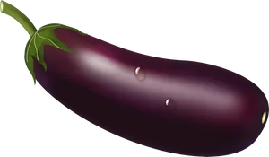 Fresh Eggplantwith Dew Drops PNG image