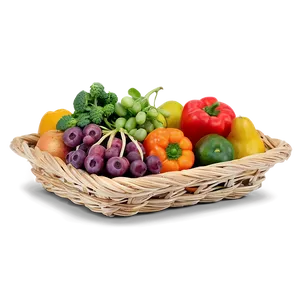 Fresh Farm Produce Basket PNG 05242024