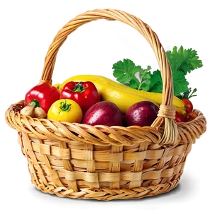 Fresh Farm Produce Basket PNG Ihm50