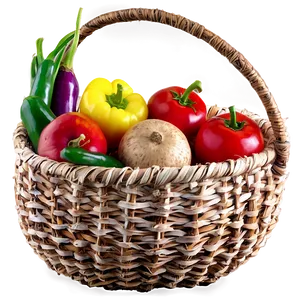 Fresh Farm Produce Basket PNG Nif58
