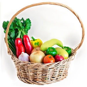 Fresh Farm Produce Basket PNG Xyx4