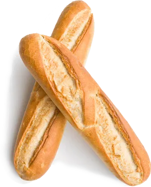 Fresh French Baguettes Isolated PNG image