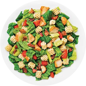Fresh Garden Saladwith Chickenand Pasta PNG image