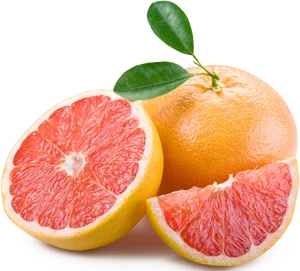 Fresh Grapefruit Slices Isolated PNG