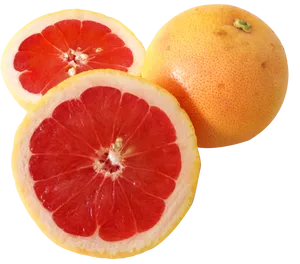 Fresh Grapefruit Slicesand Whole.png PNG