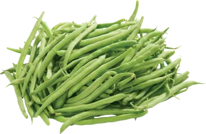 Fresh Green Beans Pile.png PNG image