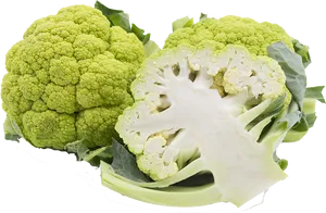Fresh Green Cauliflower Variety PNG image