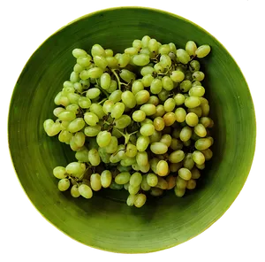 Fresh Green Grapesin Bowl PNG image