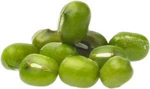 Fresh Green Mung Beans Isolated PNG image