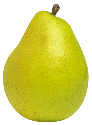 Fresh Green Pear Isolatedon Black