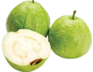 Fresh Guava Fruit Cutand Whole PNG image