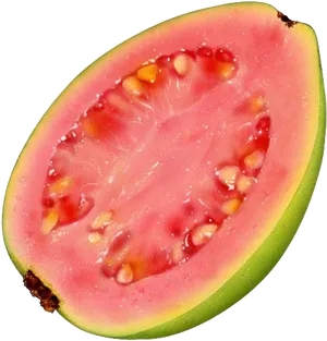 Fresh Guava Slice Pink PNG image