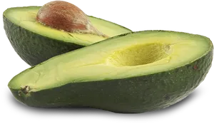 Fresh Halved Avocado With Pit PNG image