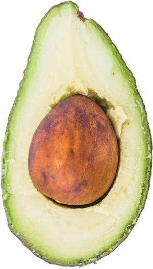 Fresh Halved Avocado With Pit PNG image