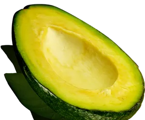 Fresh Halved Avocado With Pit Removed PNG image