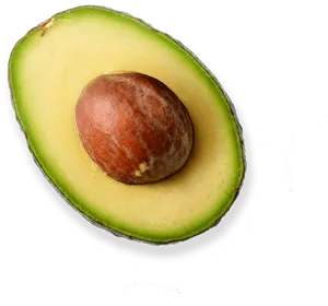 Fresh Halved Avocado With Pit PNG image