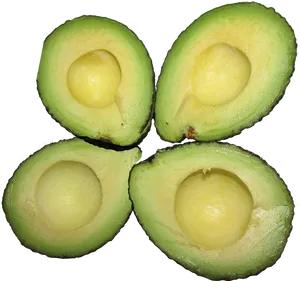 Fresh Halved Avocados.png PNG image