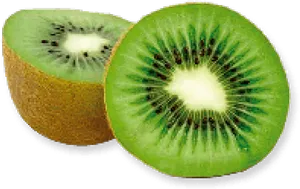 Fresh Kiwi Fruit Halves PNG image