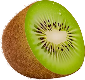 Fresh Kiwi Slice Illustration PNG image