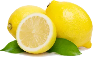 Fresh Lemonsand Leaves PNG