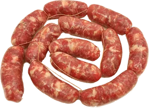 Fresh Linked Sausages PNG image