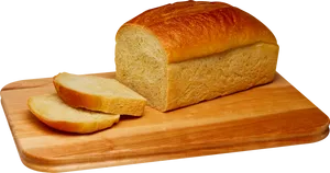 Fresh Loafof Breadon Wooden Board PNG image